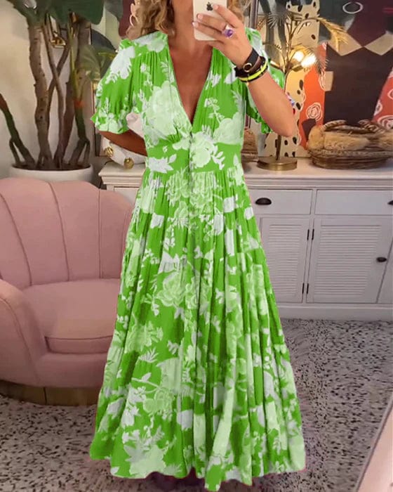 Lucy | Cozy V-neck Long Dress