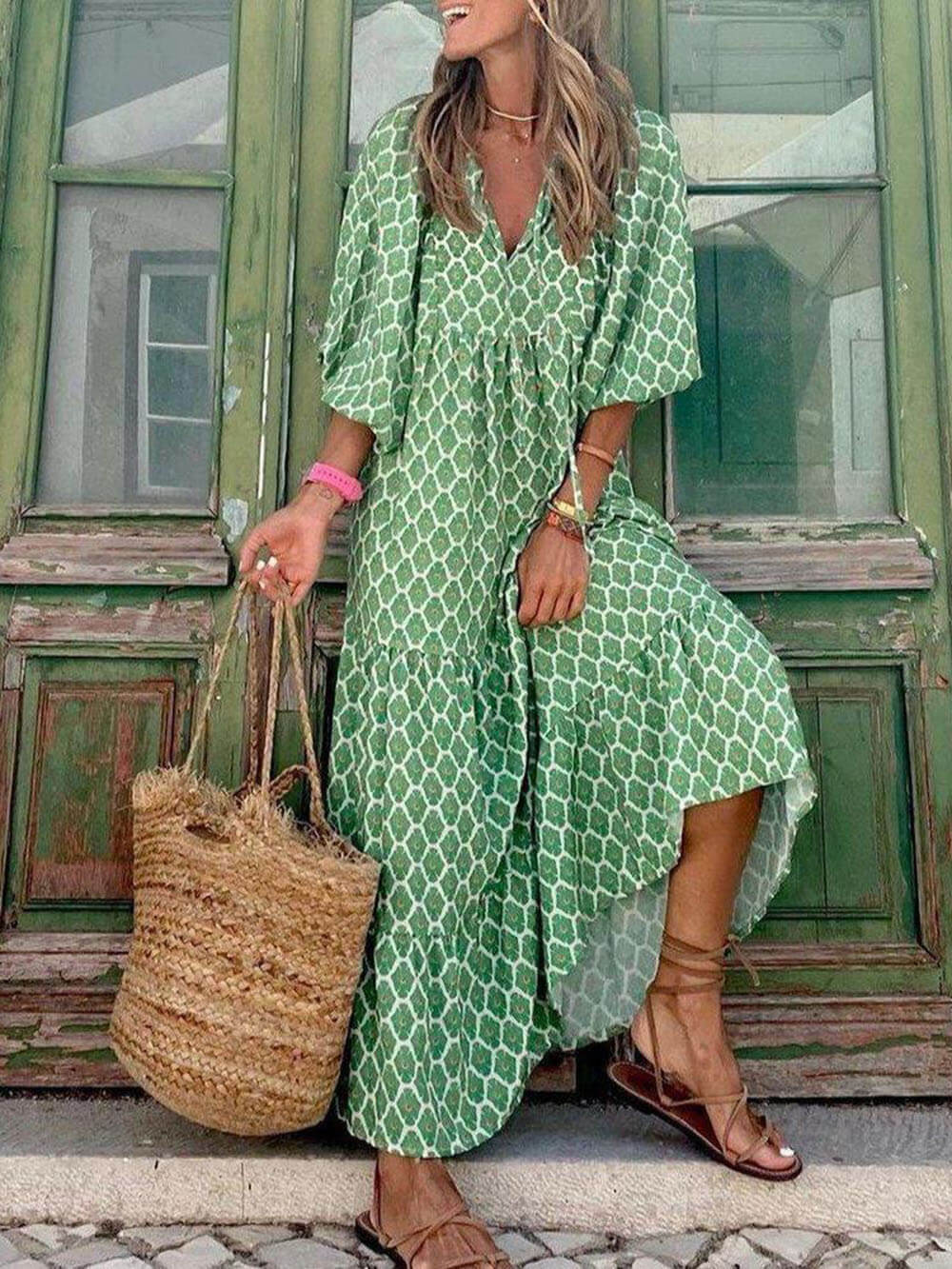 Elina | Bohemian print dress