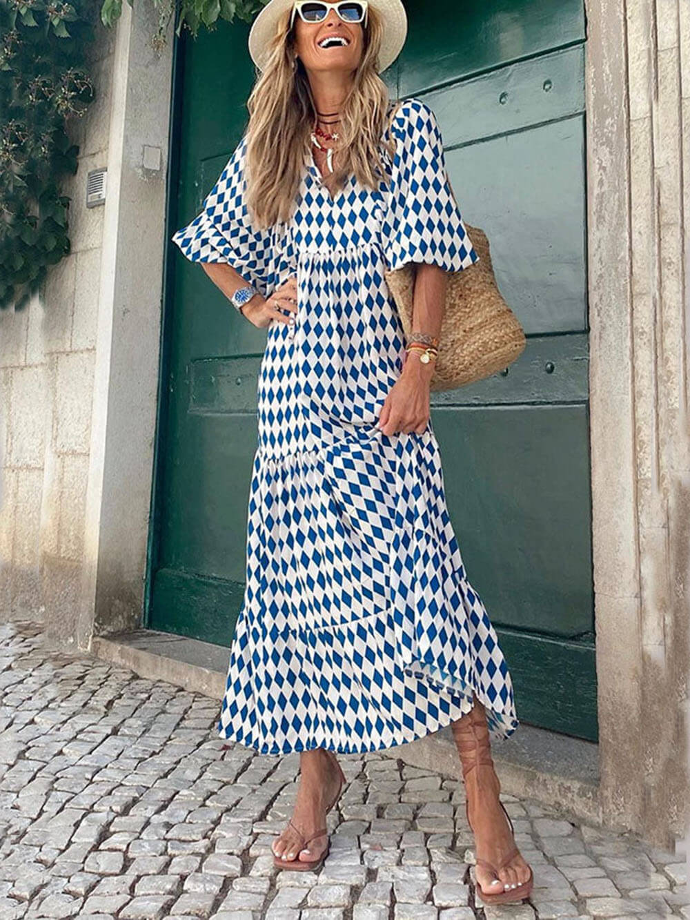 Elina | Bohemian print dress