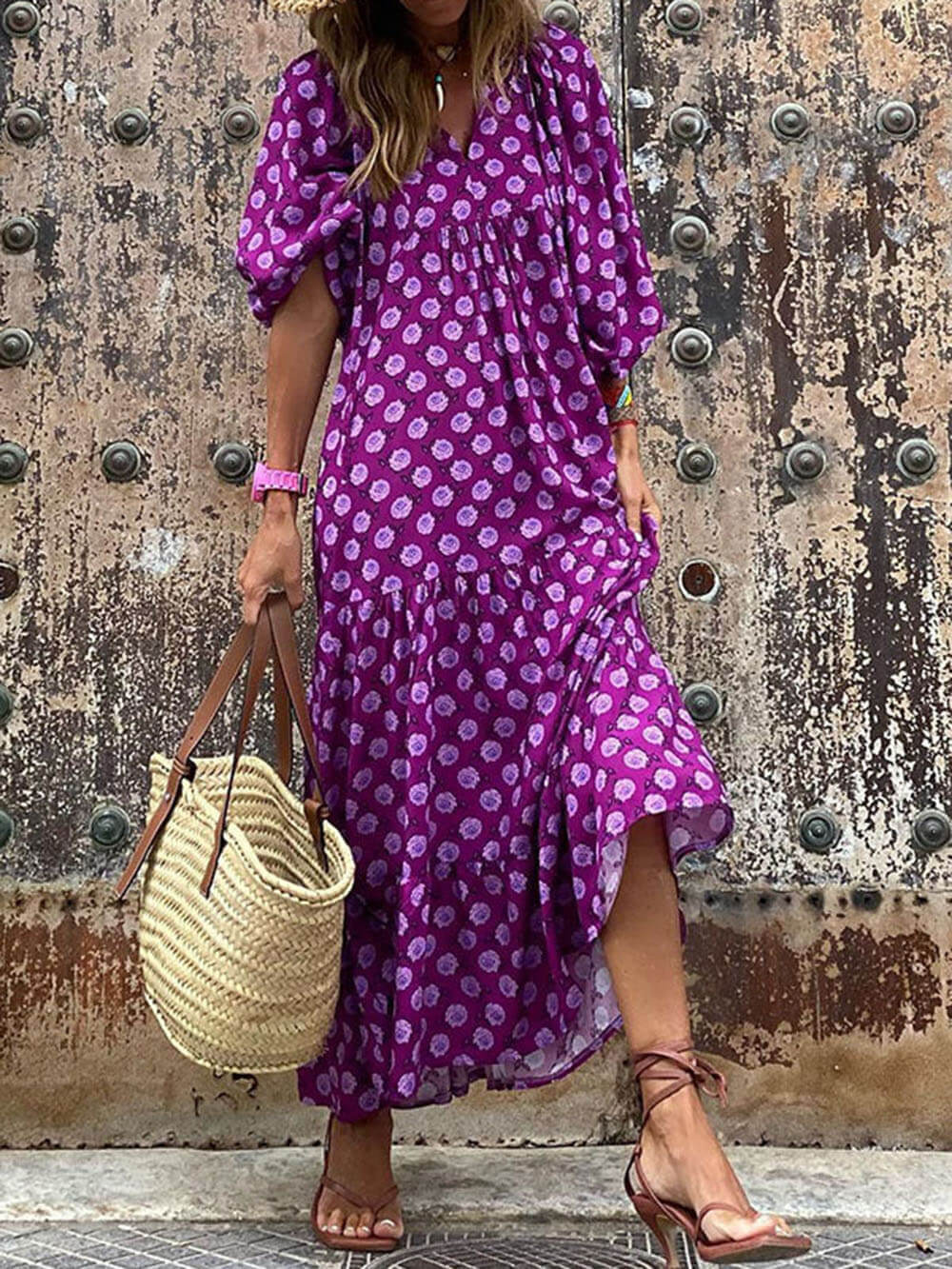 Elina | Bohemian print dress
