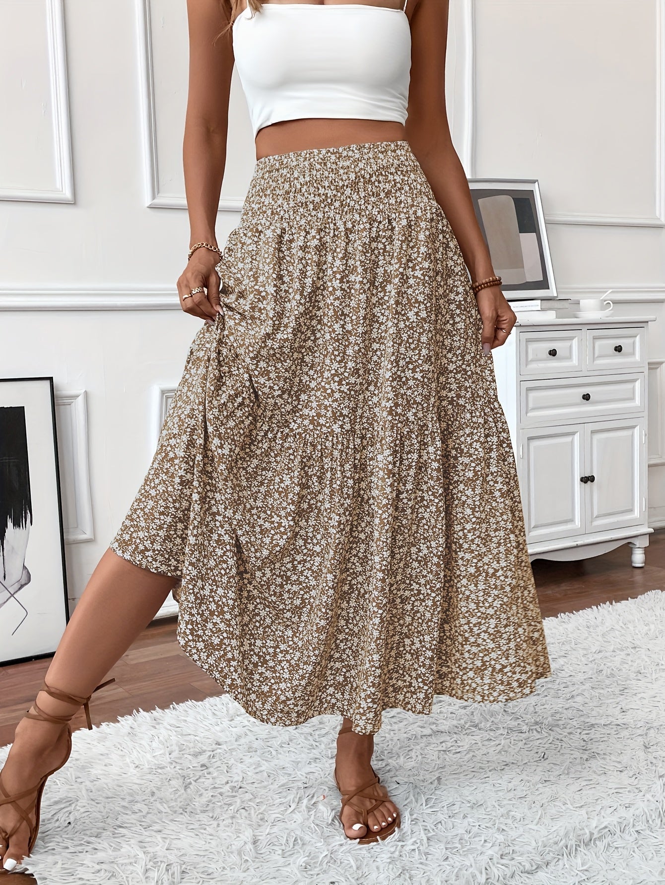 Elena | Floral Skirt