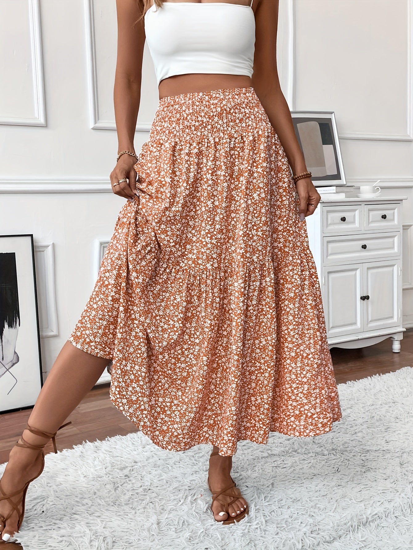 Elena | Floral Skirt