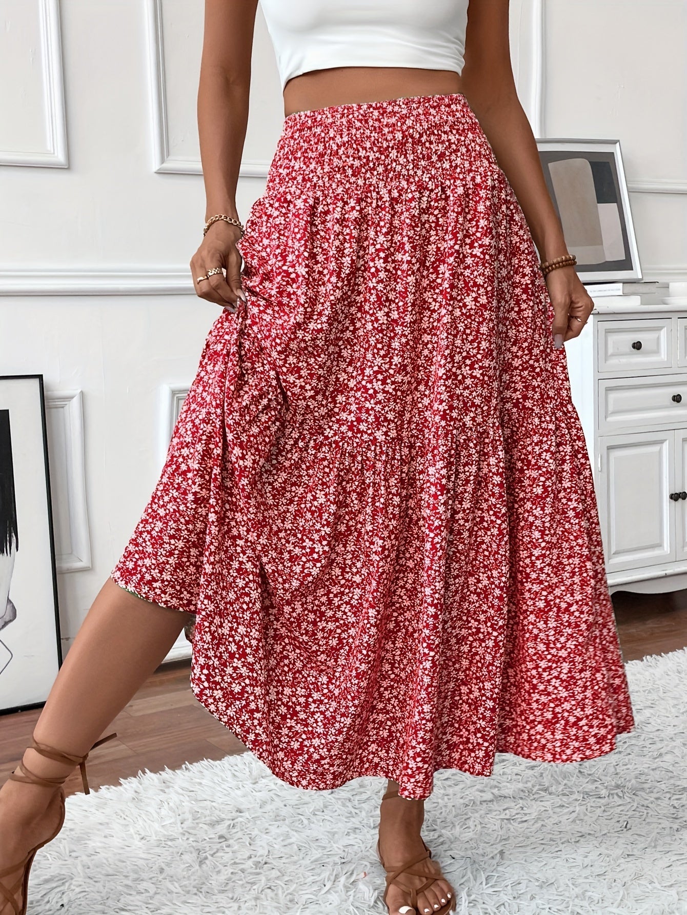 Elena | Floral Skirt