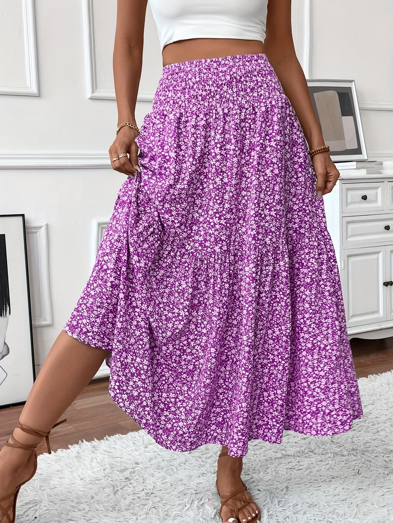 Elena | Floral Skirt