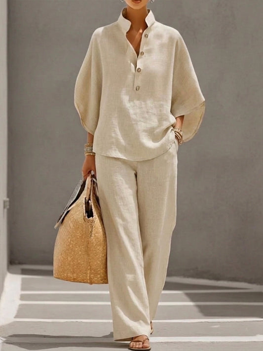 Mariel | Linen Wide Leg Set