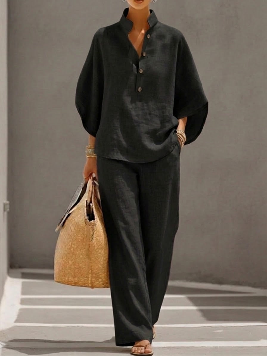 Mariel | Linen Wide Leg Set