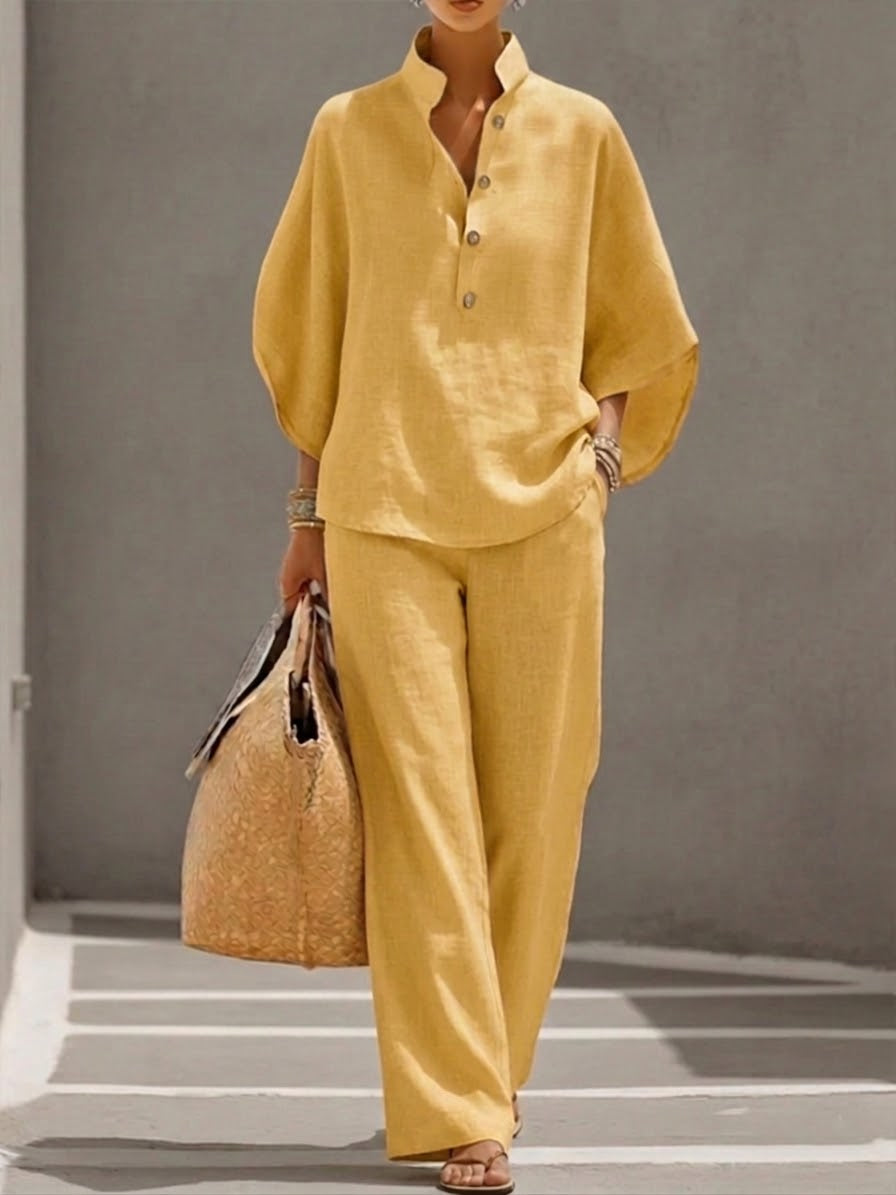 Mariel | Linen Wide Leg Set