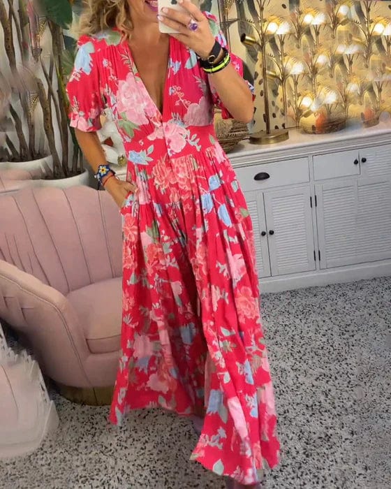 Lucy | Cozy V-neck Long Dress