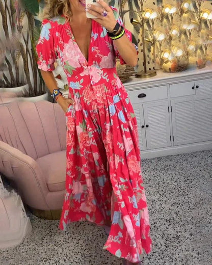 Lucy | Cozy V-neck Long Dress